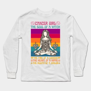 Cancer Girl Facts Cancer Girl Astrology Sign Long Sleeve T-Shirt